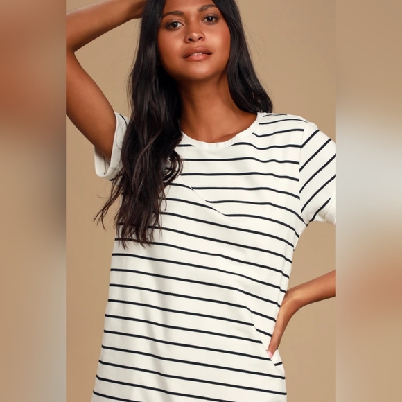 *FINAL SALE* Lulus Cafe Society Striped Shirt Dress - Picture 3 of 10